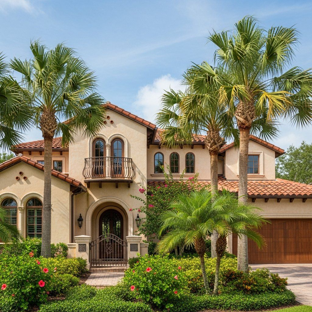 Beautiful coastal stucco home in St. Augustine Florida