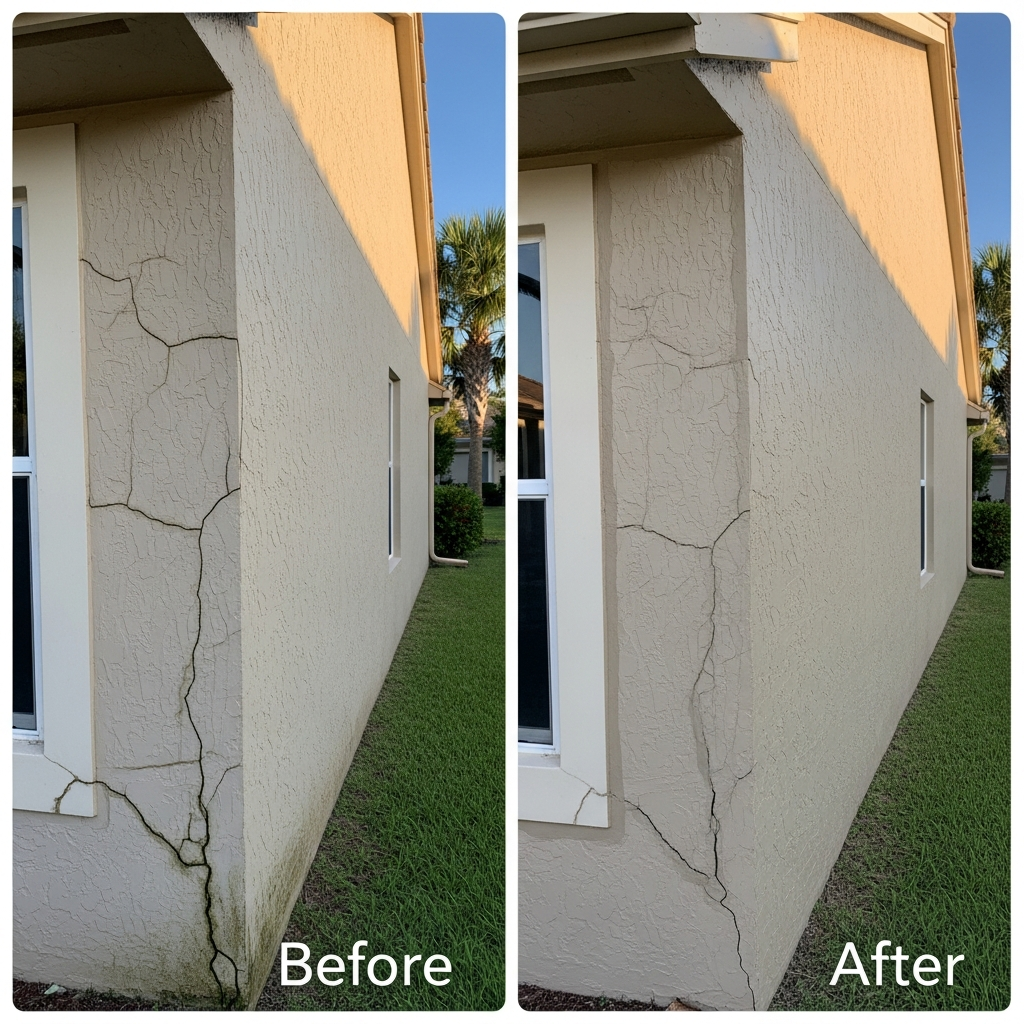 Hurricane Damage Stucco Repair